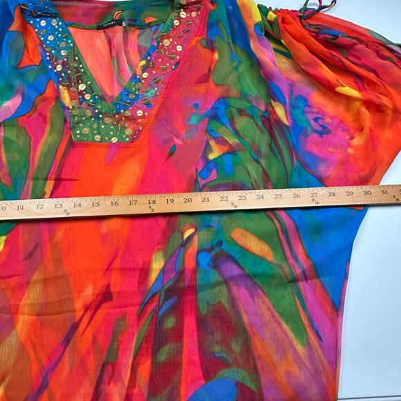 Natori Swim Coverup Womens Extra Small/Small Bengal Embellished Beachy Resort - Picture 10 of 13